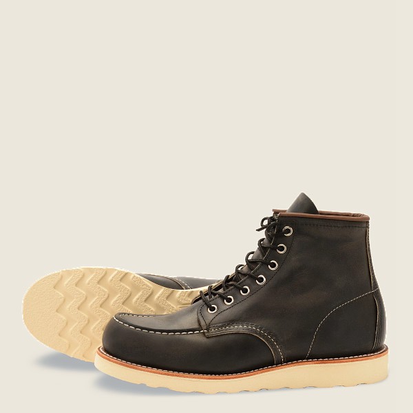 Bottes Red Wing Heritage - Classic Moc - 6-Inch Rough & Tough Cuir - Grise Foncé - Homme 032QVDRHC